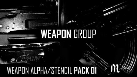 Weapon Stencil pack 01 with "Alpha-Switcher"