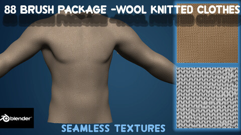 A package of brushes for Blender -wool knitted clothes.