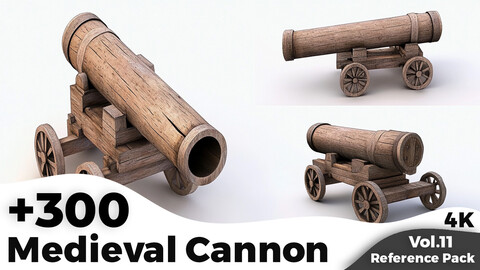 +300 Medieval Cannon Reference Images(4k)