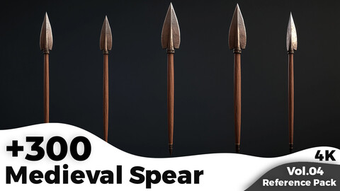 +300 Medieval Spear Reference Images(4k)