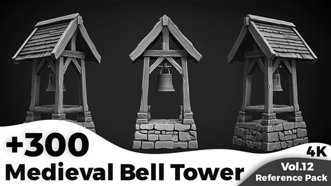 +300 Medieval Bell Tower Reference Images(4k)