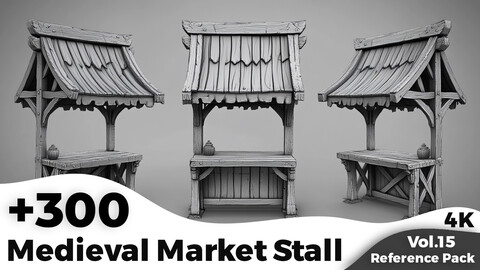 +300 Medieval Market Stall Reference Images(4k)