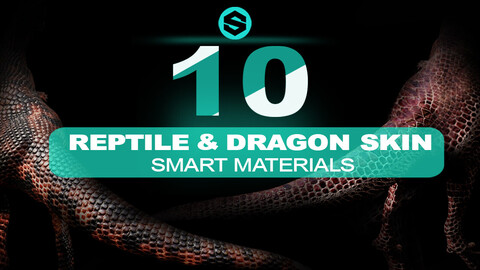 [30%OFF] 10 Reptile & Dragon Skin Smart Material UV flows for Substance Painter + PBR Textures