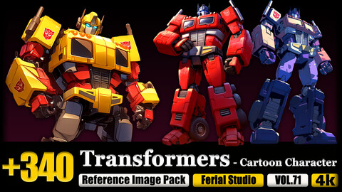 340 Transformers - Cartoon Character Reference Image Pack v.71 |4K|