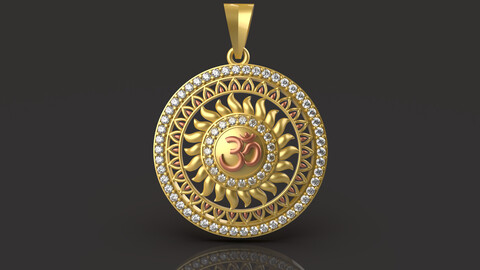 Om Sun Pendant - 0036