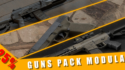 Guns Pack Modular (-25%) Glock-17, AR-15, AK-12