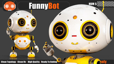 FunnyBot Robot (Fbx-Obj-Max 2021)