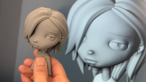 One-of-a-Kind 3D Girl Figurine