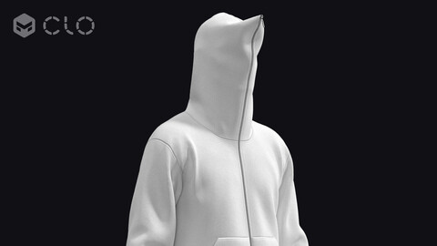 BASIC FULL ZIP HOODIE – zprj obj fbx highpoly