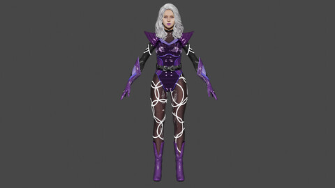 Clea Strange Low-poly | Rigged 3D model