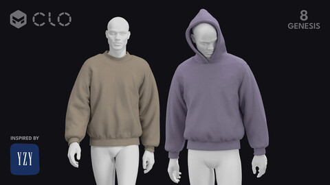 HEAVYWEIGHT HOODIE V2 / zprj obj highpoly