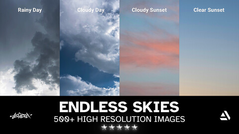 Collection of more than 500 skies for backdrops and references - Endless Skies