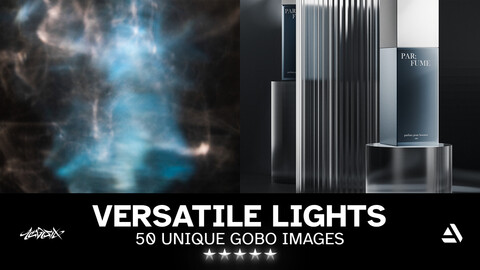 50 Unique Gobos - Easy natural lighting, caustics, shadows