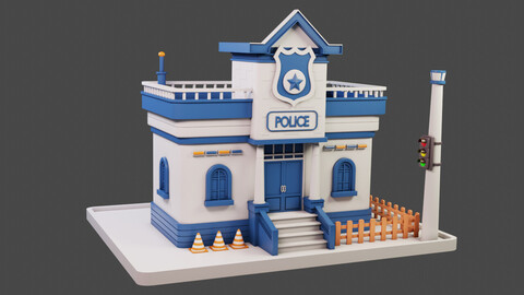 Create a Stylized 3D Police Station in Blender: Full Modeling Guide