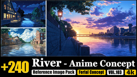 240 River - Anime Concept Reference Image Pack v.103 |4K|