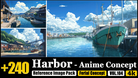 240 Harbor - Anime Concept Reference Image Pack v.104 |4K|