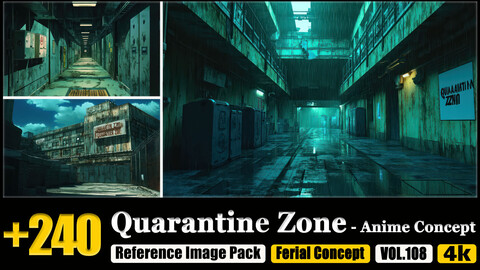 240 Quarantine Zone - Anime Concept Reference Image Pack v.108 |4K|