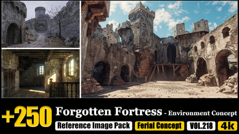 250 Forgotten Fortress - Environment Concept Reference Image Pack v.218 |4K|