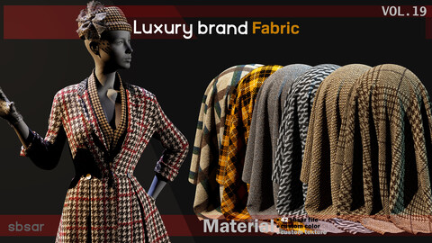 Luxury brand fabric Material -SBSAR -custom color -custom fabric -VOL 19