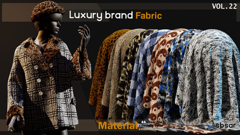 Luxury brand fabric Material(fur and plush) -SBSAR -custom color -custom fabric -VOL 22