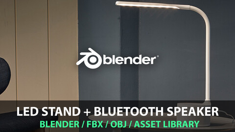 LED stand + Bluetooth speaker