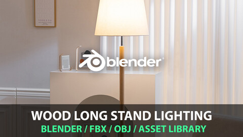 wood long stand lighting