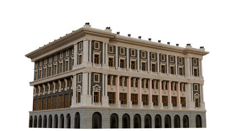 Classic European Building 3D Model