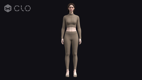 YOGA SUIT outfit / zpac obj fbx highpoly