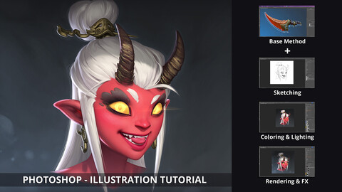 Illustration Tutorial - Oni Girl