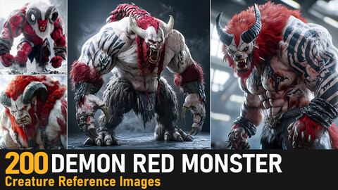 Demon Red Monster| 4K Reference Images