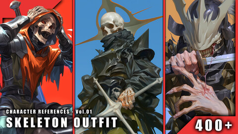 400+ Skeleton Outfit - Character References Vol.01