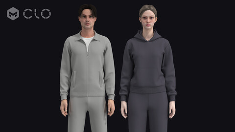 TRACKSUIT & SWEATSUIT outfits / zpac obj fbx highpoly