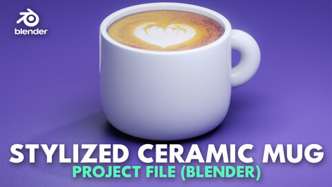 Stylized Ceramic Mug - Project File Blender