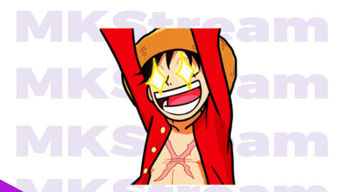 Twitch animated emotes one piece luffy amazed gif