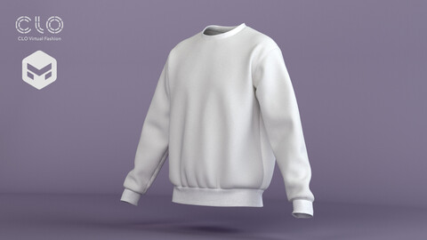 Men's Sweatshirt 3D Model - .zprj, .obj, .fbx, .blend + textures