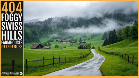 404 Foggy Swiss Hills and Farmhouses