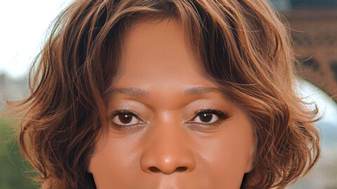 Alfre Woodard Head - No Hair - Low poly head for game