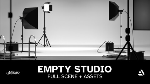 Photo Studio - Full scene with a bunch of assets