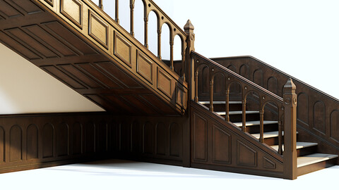 Wooden Staircase - Modular Asset Standard