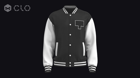 VARSITY JACKET / zpac obj fbx highpoly