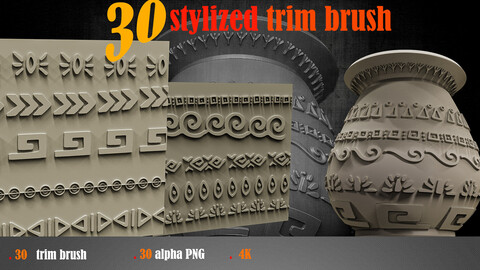 30 stylized  trim brush vol 1 ( hawaiian pattern )