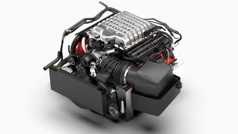 Dodge Hellcat Supercharged Hemi V8 Engine