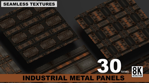 Industrial Metal Panels Seamless Textures