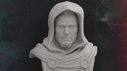 Doctor Doom 3D STL Bust + Custom heads