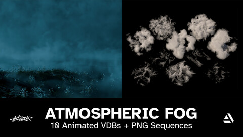 Atmospheric Fog Kit -  10 Animated + Still Ground/Atmospheric Fog VDBs