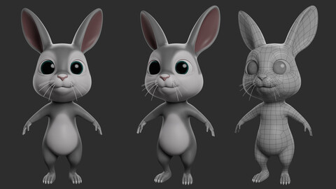 Toony Rabbit - Topology + UV map