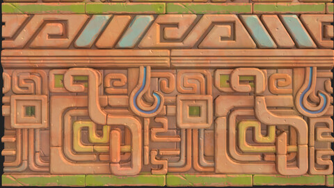 Aztec Stylized Trim Textures