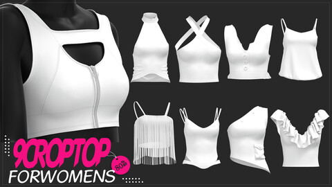 9 Croptop vol4 Marvelous & Clo3d / FBX / OBJ