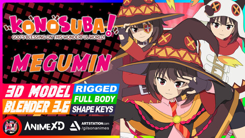 Pack Megumin - Konosuba - 3D Model Blender