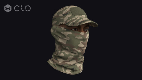 MILITARY CAP & BUFF / zprj obj fbx highpoly